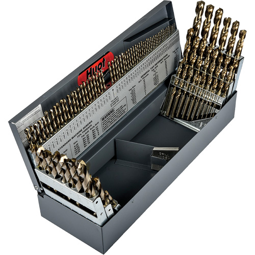 Heavy-Duty Jobber Length Combination Drill Bit Set, 115 Pieces, High Speed Cobalt Rock Safety Industrial Ltd