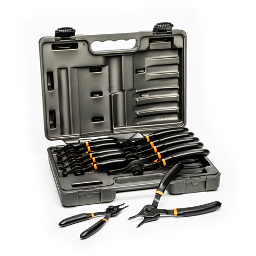 Jeu de pinces transformables &agrave; anneau &agrave; ressort et bec fixe 12 mcx Rock Safety Industrial Ltd