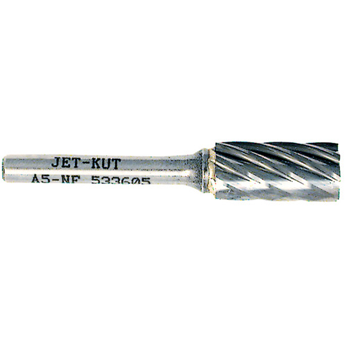 A5-NF JET-KUT&reg; Cylindrical Shape Bur for Aluminum/Non-ferrous Materials, 1/2" Dia., 1/4" Shank Rock Safety Industrial Ltd