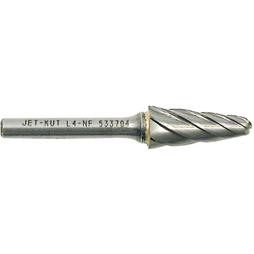 L4-NF 1/4" Taper Shape Bur for Aluminum/Non-ferrous Materials, 1/2" Dia. Rock Safety Industrial Ltd