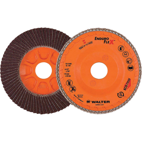 Disque &agrave; lamelles Enduro-Flex, 4-1/2" x 7/8", Type 27, Grain 120, Alumine de zirconium Rock Safety Industrial Ltd