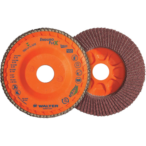 Enduro-Flex Stainless Flap Disc, 5" x 5", Type 27, 80 Grit, Zirconia Alumina Rock Safety Industrial Ltd
