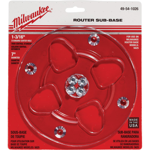 Embase transparente avec un diam&egrave;tre de 7" et un orifice central de 1-3/16" Rock Safety Industrial Ltd