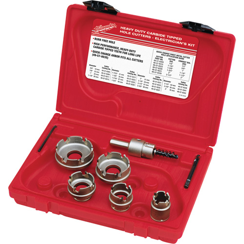 Trousse de fraises au carbure pour les m&eacute;taux en feuilles pour les &eacute;lectriciens, 7 morceaux Rock Safety Industrial Ltd