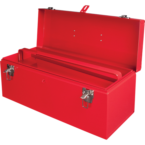 ATB100 Portable Tool Box with Metal Tool Tray, 8-3/4" D x 21" W x 9" H, Red Rock Safety Industrial Ltd