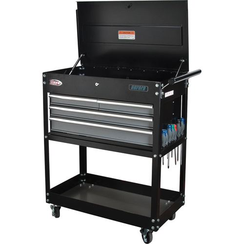 Utility Cart, 4 Drawers, 18" L x 33" W x 39" H, Black Rock Safety Industrial Ltd