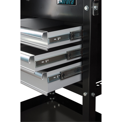 Utility Cart, 4 Drawers, 18" L x 33" W x 39" H, Black Rock Safety Industrial Ltd