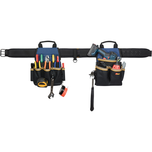 20 Pocket Tool Belt Combo, Polyester, Black Rock Safety Industrial Ltd