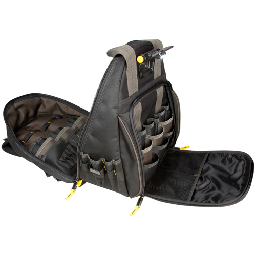 Techgear 53-Pocket Tool Backpack, 16" L x 13-1/4" W, Black, Polyester Rock Safety Industrial Ltd