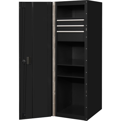 Armoire lat&eacute;rale s&eacute;rie RX, 3 tiroirs, 19" la x 25" p x 61" h, Noir Rock Safety Industrial Ltd