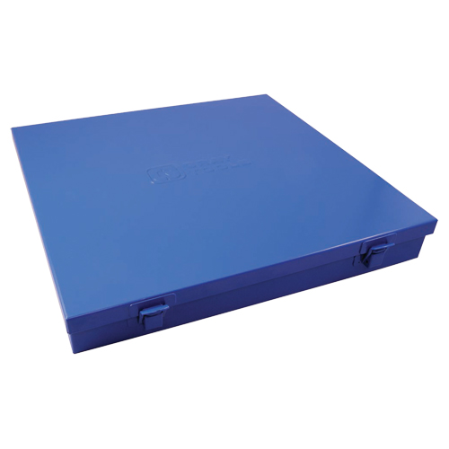 Slim Metal Box, 12" D x 11-1/2" W x 1-3/4" H, Blue Rock Safety Industrial Ltd