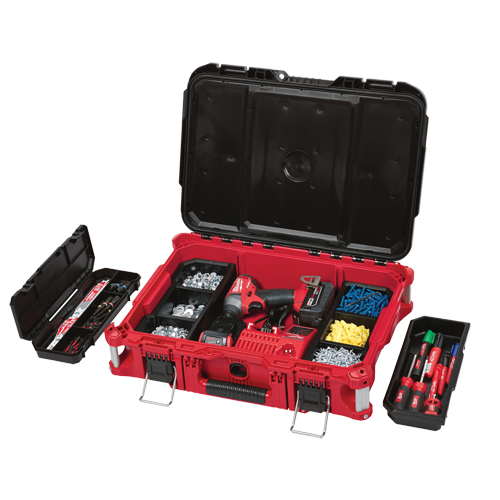 Packout Tool Box, 22" x 16" x 7", Black/Red Rock Safety Industrial Ltd