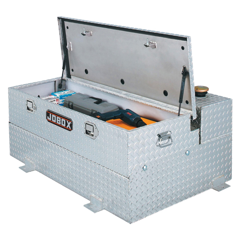Aluminum Fuel Transfer Tank & Chest, Aluminum, 74 gal. Capacity, Silver Rock Safety Industrial Ltd