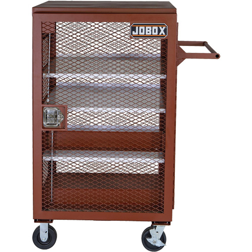 Armoire mobile en treillis, Acier, 22 pi³, Rouge Rock Safety Industrial Ltd