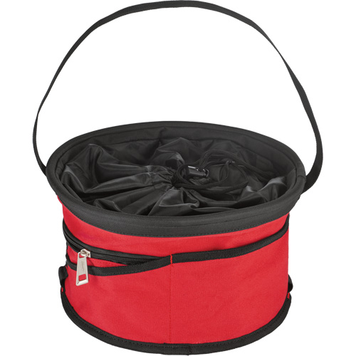 Sac range-tout style parachute, 11-4/5" lo x 11-4/5" la x 11" h, Nylon, Noir/Rouge Rock Safety Industrial Ltd
