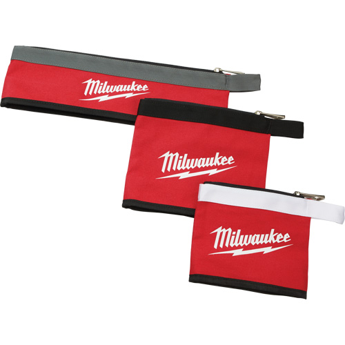Multi-Size Zipper Pouches - Set of 3, Canvas, 3 Pockets, Black/Red Rock Safety Industrial Ltd