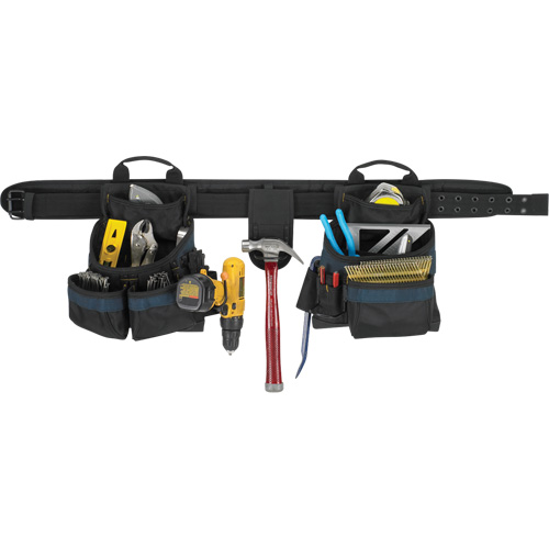 Electrician's Tool Belt, Polyester, Black Rock Safety Industrial Ltd