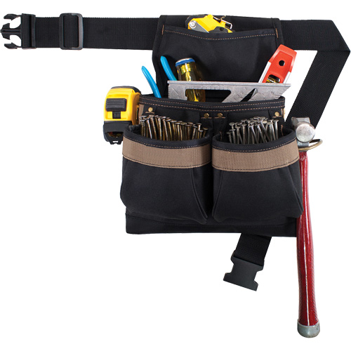 Small Deluxe Tool Belt, Polyester, Black Rock Safety Industrial Ltd