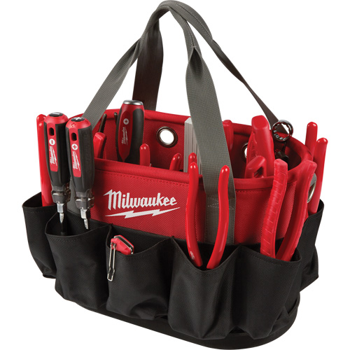 Utility Oval Bag, Ballistic Nylon, 24 Pockets, Black/Red Rock Safety Industrial Ltd
