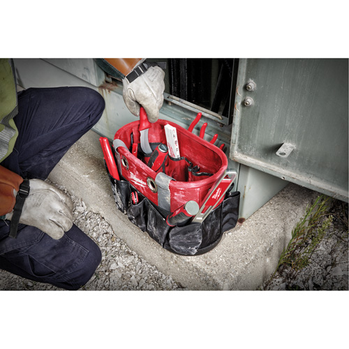 Utility Oval Bag, Ballistic Nylon, 24 Pockets, Black/Red Rock Safety Industrial Ltd