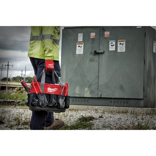 Utility Oval Bag, Ballistic Nylon, 24 Pockets, Black/Red Rock Safety Industrial Ltd