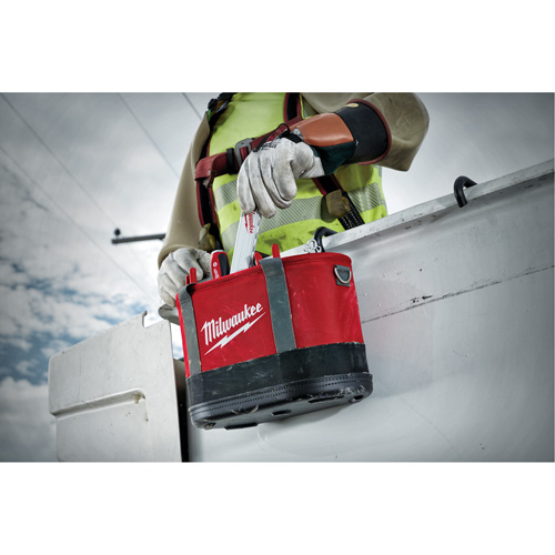 Aerial Utility Oval Bag, Ballistic Nylon, 14 Pockets, Black/Red Rock Safety Industrial Ltd