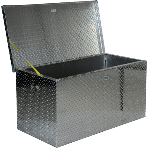 Boîte &agrave; outils portative en t&ocirc;le larm&eacute;e d'aluminium, 25-1/16" P x 49-1/4" la x 24" h, Argent Rock Safety Industrial Ltd