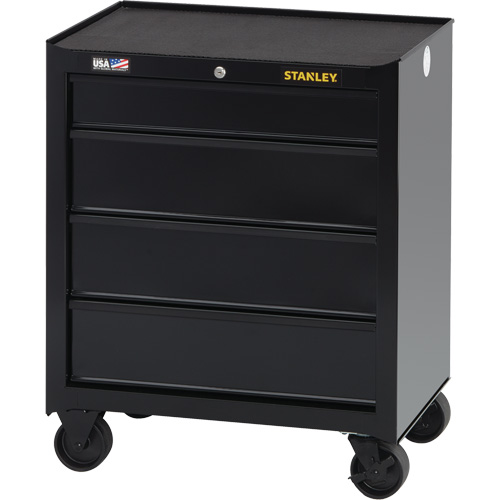 100 Series Rolling Tool Chest, 4 Drawers, 26-1/2" W x 18" D x 32" H, Black Rock Safety Industrial Ltd