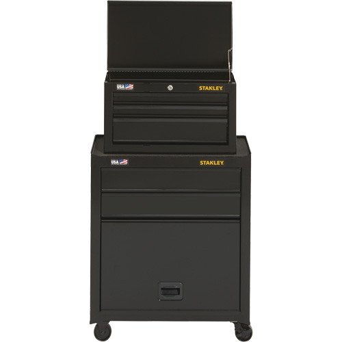 100 Series Tool Chest & Cabinet, 5 Drawers, 26-1/2" W x 14" D x 43-1/2" H, Black Rock Safety Industrial Ltd