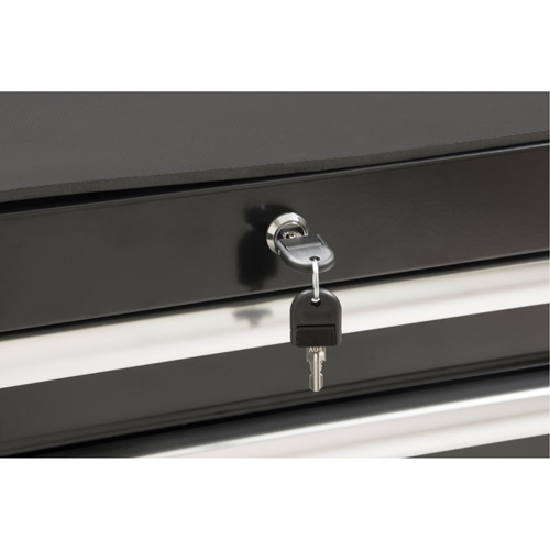 Chariot &agrave; outils industriel, 7 tiroirs, 27" la x 18-3/4" p x 39" h, Noir Rock Safety Industrial Ltd