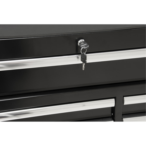 Industrial Tool Cart, 11 Drawers, 41" W x 18-3/4" D x 39-1/3" H, Black Rock Safety Industrial Ltd