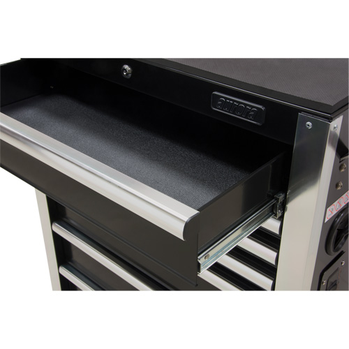 Heavy-Duty Tool Cart, 7 Drawers, 28" W x 22" D x 42-3/8" H, Black Rock Safety Industrial Ltd