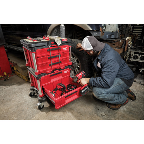 Boîte &agrave; outils avec 2 tiroirs Packout, 16-1/3" x 14-1/3" x 22-1/5", Rouge Rock Safety Industrial Ltd