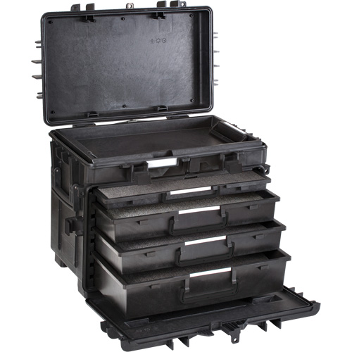 Mobile Tool Chest With Drawers, 4 Drawers, 22-4/5" W x 15" D x 18" H, Black Rock Safety Industrial Ltd