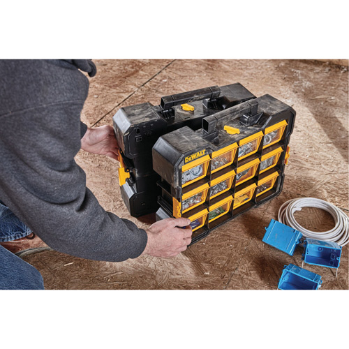Organisateur Flip-Bin, 3-7/8" la x 17-3/4" p x 13-7/8" h, Noir/Jaune Rock Safety Industrial Ltd