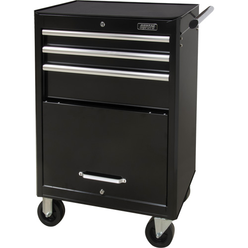 Chariot &agrave; outils industriel, 3 tiroirs, 29-4/5" la x 21-1/5" p x 38-4/5" h, Noir Rock Safety Industrial Ltd