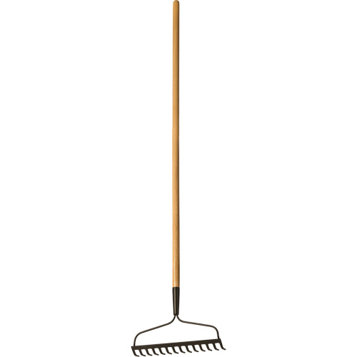 Bow Rake, Wood Handle, 51" L, 14" Blade, 14 Tines Rock Safety Industrial Ltd