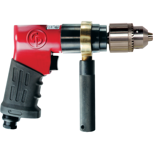 Reversible Drill, 15 CFM, 1/4" NPTF, 3/8" Chuck Rock Safety Industrial Ltd