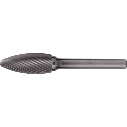 CLEVELAND Solid Carbide Burrs - Flame Shaped, 1/2" Dia., 1/4" Shank Rock Safety Industrial Ltd