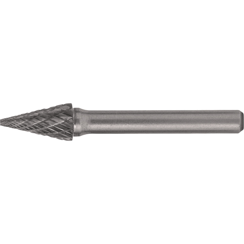 Fraises au carbure solide - Forme conique pointue CLEVELAND, SM-4, 3/8" dia., 1/4" Tige, 5/8" Prof. de la coupe Rock Safety Industrial Ltd