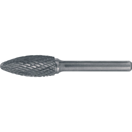 CLEVELAND Solid Carbide Burrs - Flame Shaped, 5/16" Dia., 1/4" Shank Rock Safety Industrial Ltd