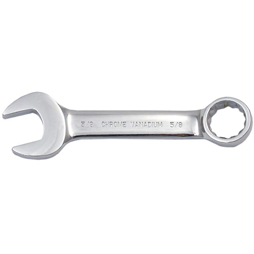 Fully Polished Stubby Combination Wrench, 12 Point, 3/8", Chrome Finish Rock Safety Industrial Ltd