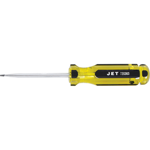 Tournevis &agrave; fentes avec manche g&eacute;ante SDS-3R, Tige de 3/16", Ronde, 3" lo, Prise en Plastique Rock Safety Industrial Ltd