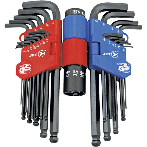 JBHK-22SM Ball Nose Hex Key Set, 22 Pcs., Metric & Imperial Rock Safety Industrial Ltd