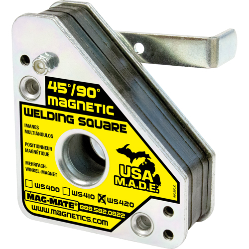 Magnetic Welding Squares, 3-3/4" L x 1-1/2" W x 4-3/8" H, 150 lbs. Rock Safety Industrial Ltd