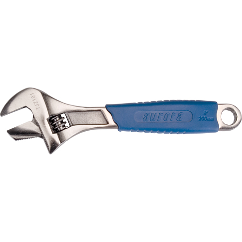 Adjustable Wrench, 8" L, 1-1/4" Max Width, Black Rock Safety Industrial Ltd