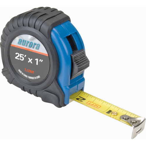 Measuring Tape, 1" x 25', in/ft. Graduations Rock Safety Industrial Ltd