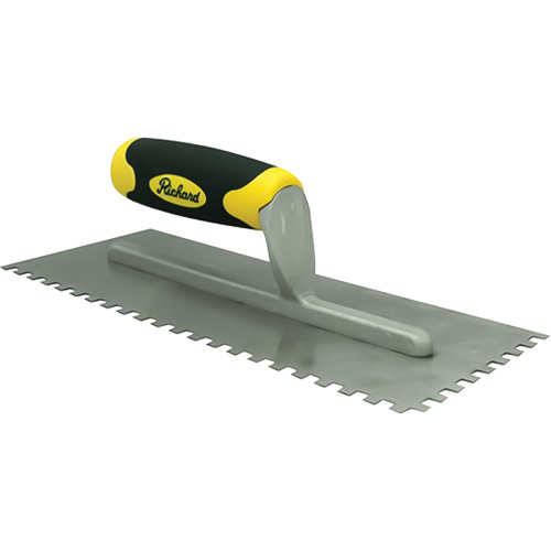 Truelles dent&eacute;es avec prise Ergo-Grip pour lapplication des adh&eacute;sifs Rock Safety Industrial Ltd