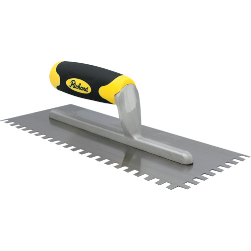 Truelles dent&eacute;es avec prise Ergo-Grip pour lapplication des adh&eacute;sifs Rock Safety Industrial Ltd