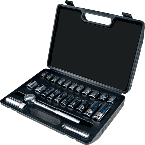 Metric Socket Set, 24 Pcs, 3/8" Drive Size, Deep Rock Safety Industrial Ltd